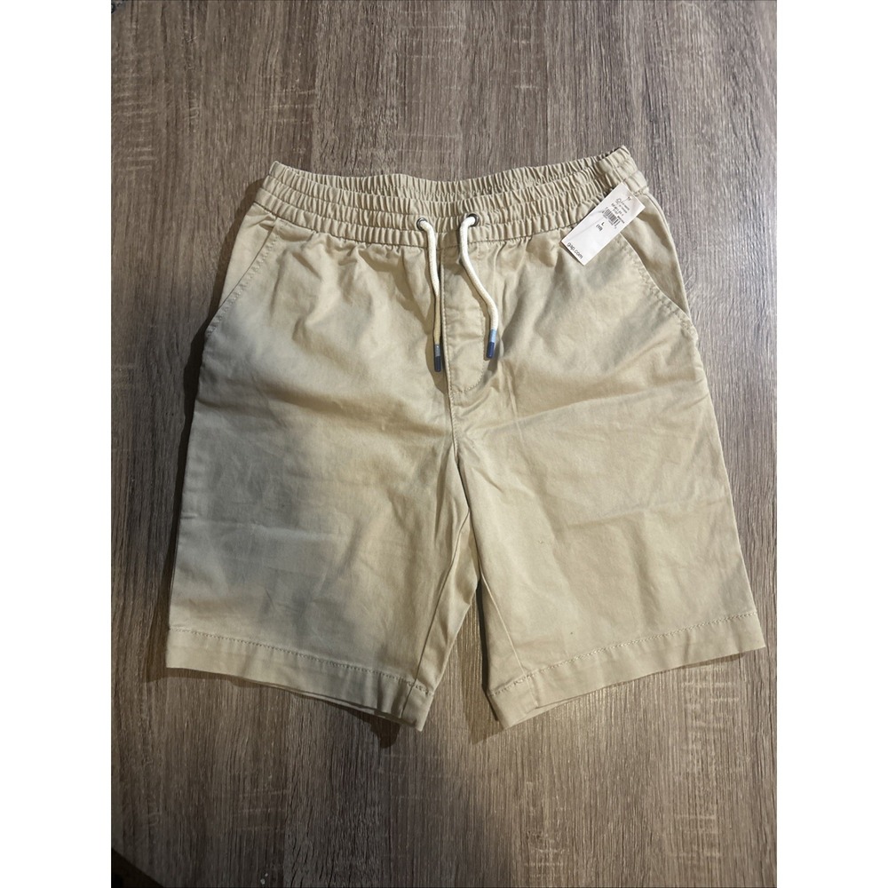 NWT Gap Kids Shorts Boys Khaki Tan Size Large Elastic Waist ‎ Beige